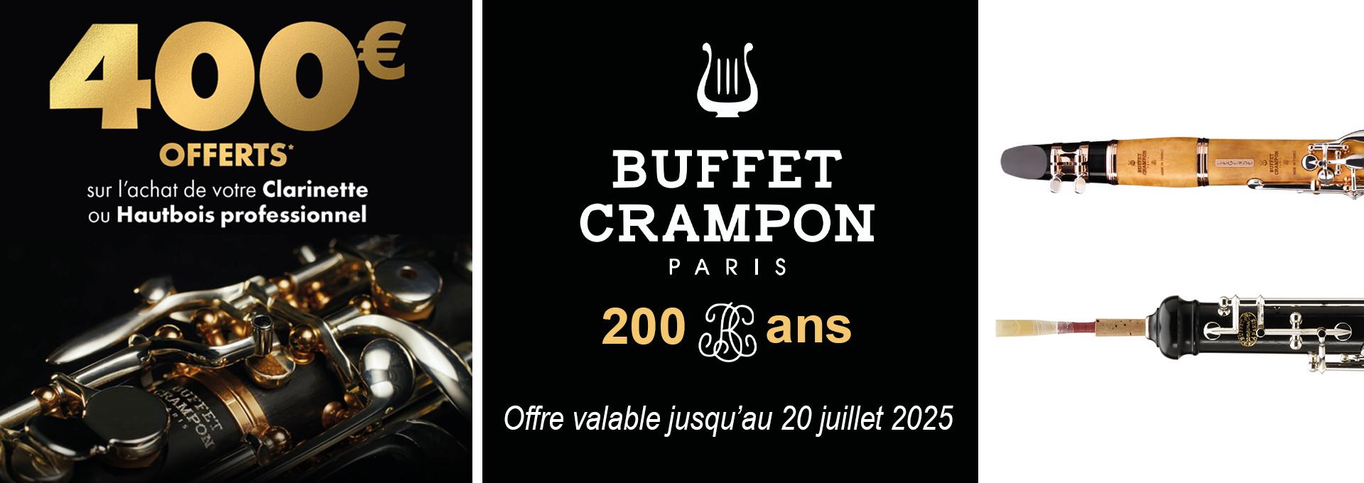 400€ offerts buffet crampon clarinette hautbois